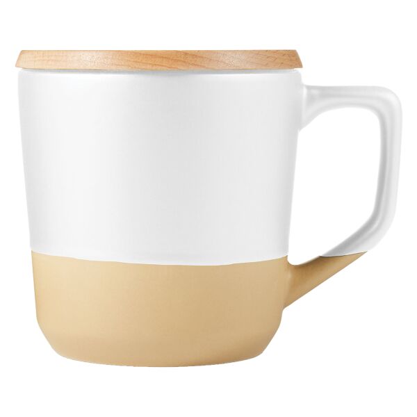 16.5oz Boston Ceramic Mug With Wood Lid Thumbnail